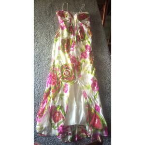 Nightway Dress Size 14 Floral Design Pre Owned